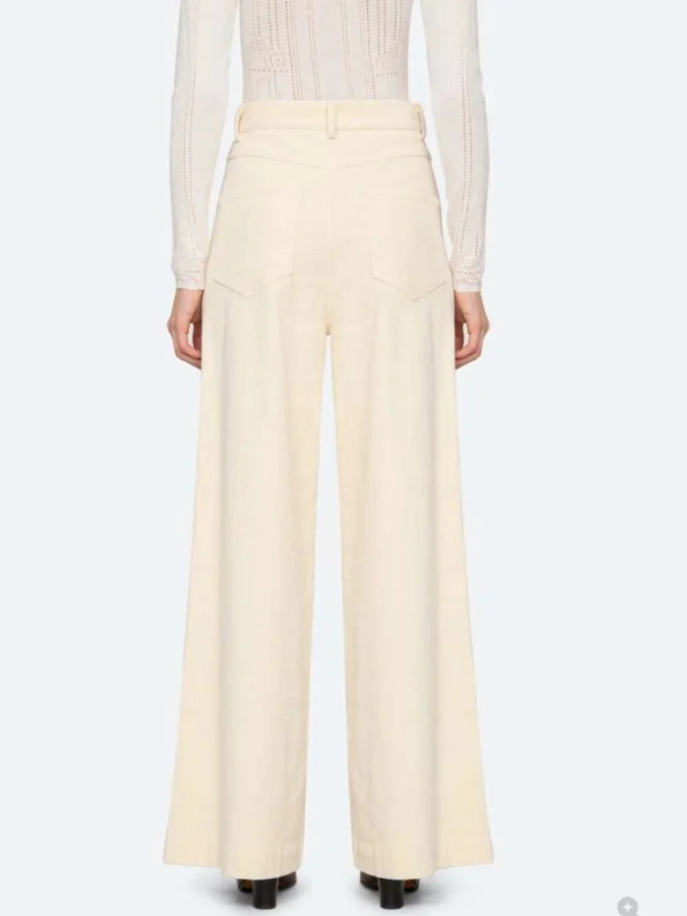 Sea New York | NWT Carine Corduroy Jeans Wide Leg High Waisted Pant Cream Size 6
